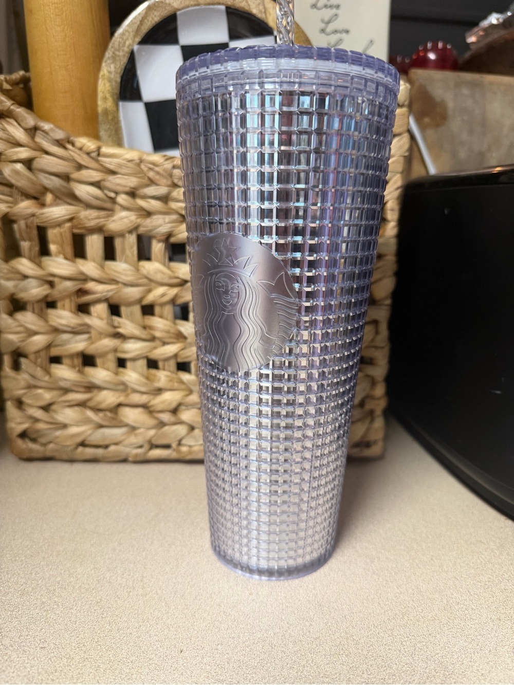 Starbucks Iridescent Studded Tumbler with Silver Logo